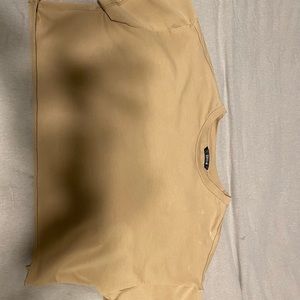 SHEIN// tan cropped top// Medium